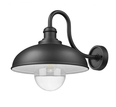 Z-Lite RLM 1 Light Outdoor Wall Light in Sand Black Finish Model: 5026B-BK