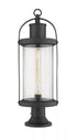 Z-Lite Roundhouse 1 Light Outdoor Pier Mounted Fixture in Black Finish Model: 569PHB-553PM-BK