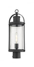 Z-Lite Roundhouse 1 Light Outdoor Post Mount Fixture in Black Finish Model: 569PHM-BK