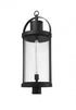Z-Lite Roundhouse 1 Light Outdoor Post Mount Fixture in Black Finish Model: 569PHXL-BK