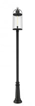 Z-Lite Roundhouse 1 Light Outdoor Post Mounted Fixture in Black Finish Model: 569PHXL-511P-BK