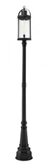 Z-Lite Roundhouse 1 Light Outdoor Post Mounted Fixture in Black Finish Model: 569PHXL-564P-BK