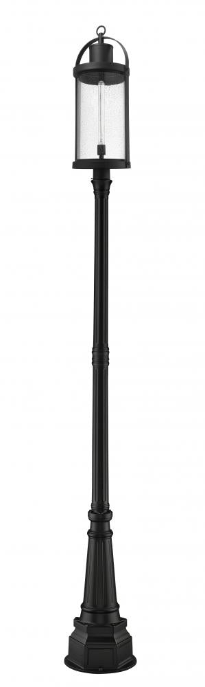 Z-Lite Roundhouse 1 Light Outdoor Post Mounted Fixture in Black Finish Model: 569PHXL-564P-BK