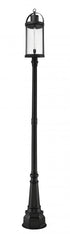 Z-Lite Roundhouse 1 Light Outdoor Post Mounted Fixture in Black Finish Model: 569PHXL-564P-BK