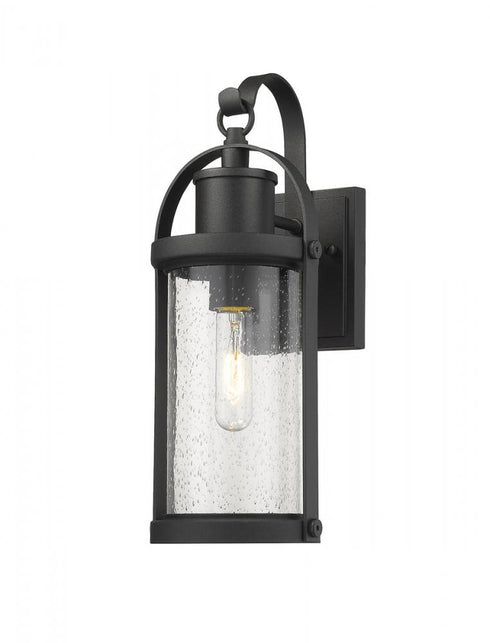 Z-Lite Roundhouse 1 Light Outdoor Wall Light in Black Finish Model: 569S-BK
