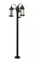 Z-Lite Roundhouse 3 Light Outdoor Post Mounted Fixture in Black Finish Model: 569MP3-567P-BK