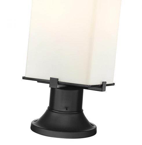 Z-Lite Sana 2 Light Outdoor Pier Mounted Fixture in Black Finish Model: 593PHMR-553PM-BK