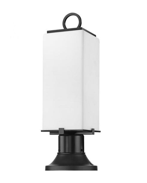 Z-Lite Sana 2 Light Outdoor Pier Mounted Fixture in Black Finish Model: 593PHMR-553PM-BK