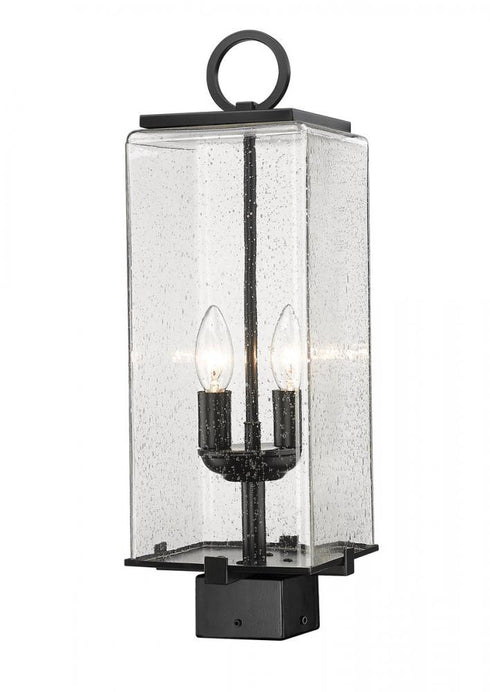 Z-Lite Sana 2 Light Outdoor Post Mount Fixture in Black Finish Model: 592PHMS-BK
