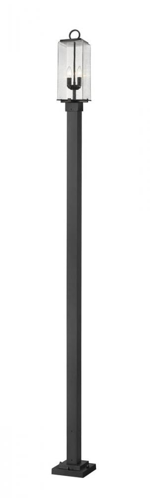 Z-Lite Sana 2 Light Outdoor Post Mounted Fixture in Black Finish Model: 592PHMS-536P-BK