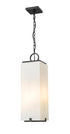 Z-Lite Sana 3 Light Outdoor Chain Mount Ceiling Fixture in Black Finish Model: 592CHB-BK