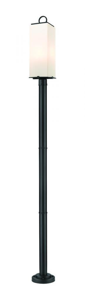 Z-Lite Sana 3 Light Outdoor Post Mounted Fixture in Black Finish Model: 592PHBR-567P-BK