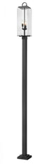 Z-Lite Sana 3 Light Outdoor Post Mounted Fixture in Black Finish Model: 592PHBS-536P-BK