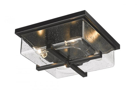 Z-Lite Sana 4 Light Outdoor Flush Mount in Black Finish Model: 592F-BK