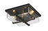 Z-Lite Sana 4 Light Outdoor Flush Mount in Black Finish Model: 592F-BK