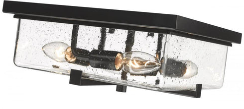 Z-Lite Sana 4 Light Outdoor Flush Mount in Black Finish Model: 592F-BK
