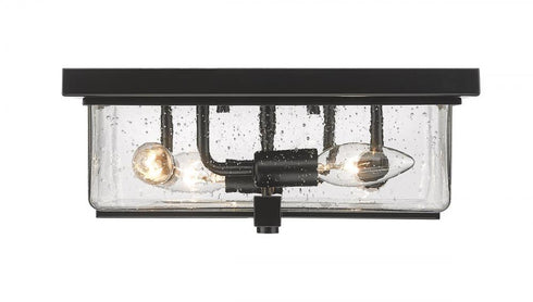Z-Lite Sana 4 Light Outdoor Flush Mount in Black Finish Model: 592F-BK