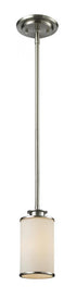 Z-Lite Savannah 1 Light Pendant in Brushed Nickel Finish Model: 412MP
