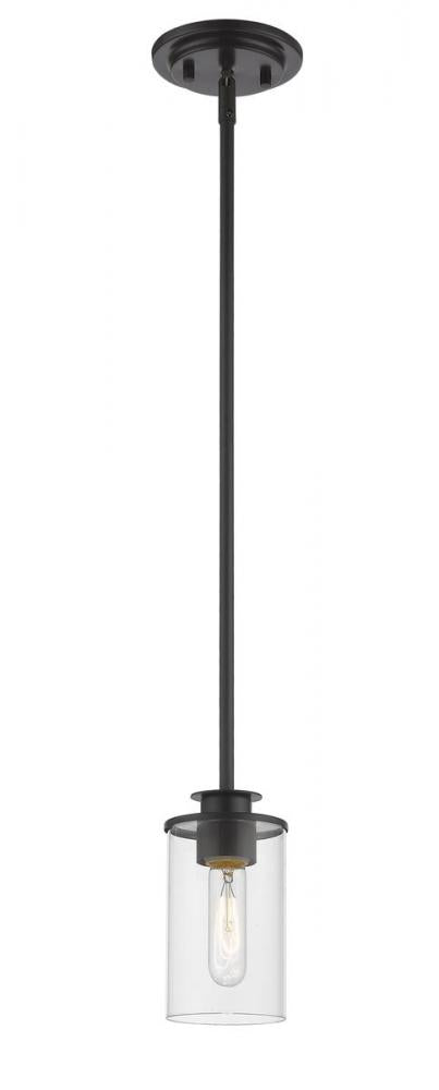Z-Lite Savannah 1 Light Pendant in Brushed Nickel Finish Model: 412MP