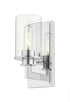Z-Lite Savannah 1 Light Wall Sconce in Brushed Nickel Finish Model: 412-1S