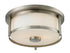 Z-Lite Savannah 2 Light Flush Mount in Brushed Nickel Finish Model: 412F11
