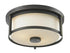 Z-Lite Savannah 2 Light Flush Mount in Brushed Nickel Finish Model: 412F11