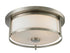Z-Lite Savannah 2 Light Flush Mount in Brushed Nickel Finish Model: 412F14