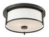Z-Lite Savannah 2 Light Flush Mount in Brushed Nickel Finish Model: 412F14