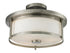 Z-Lite Savannah 2 Light Semi Flush Mount in Brushed Nickel Finish Model: 412SF14
