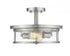 Z-Lite Savannah 2 Light Semi Flush Mount in Brushed Nickel Finish Model: 412SF14