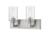 Z-Lite Savannah 2 Light Vanity in Brushed Nickel Finish Model: 412-2V