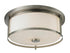 Z-Lite Savannah 3 Light Flush Mount in Brushed Nickel Finish Model: 412F16