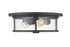 Z-Lite Savannah 3 Light Flush Mount in Brushed Nickel Finish Model: 412F16