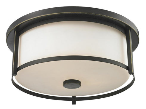 Z-Lite Savannah 3 Light Flush Mount in Brushed Nickel Finish Model: 412F16