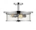 Z-Lite Savannah 3 Light Semi Flush Mount in Brushed Nickel Finish Model: 412SF16