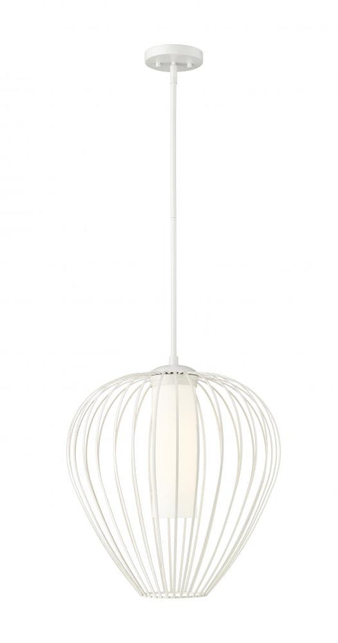 Z-Lite Savanti 1 Light Pendant in Matte Black Finish Model: 7507-18MB