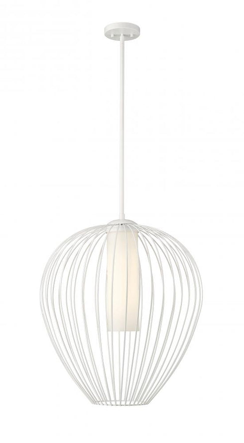 Z-Lite Savanti 1 Light Pendant in Matte Black Finish Model: 7507-22MB
