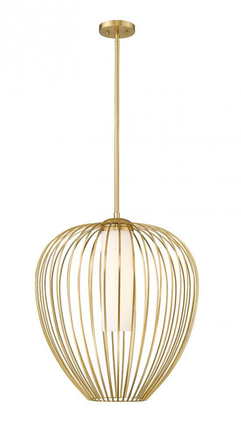 Z-Lite Savanti 1 Light Pendant in Matte Black Finish Model: 7507-22MB