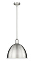 Z-Lite Sawyer 1 Light Pendant in Brushed Nickel Finish Model: 4500P12-BN