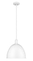 Z-Lite Sawyer 1 Light Pendant in Brushed Nickel Finish Model: 4500P12-BN
