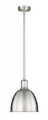 Z-Lite Sawyer 1 Light Pendant in Brushed Nickel Finish Model: 4500P8-BN