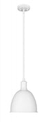 Z-Lite Sawyer 1 Light Pendant in Brushed Nickel Finish Model: 4500P8-BN