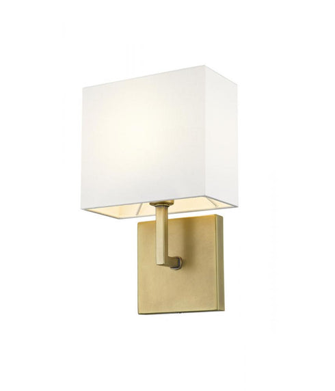 Z-Lite Saxon 1 Light Wall Sconce in Brushed Nickel Finish Model: 815-1S-BN