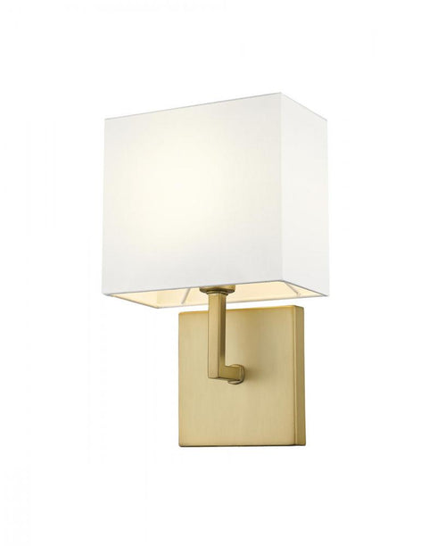 Z-Lite Saxon 1 Light Wall Sconce in Brushed Nickel Finish Model: 815-1S-BN
