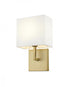 Z-Lite Saxon 1 Light Wall Sconce in Brushed Nickel Finish Model: 815-1S-BN