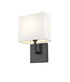 Z-Lite Saxon 1 Light Wall Sconce in Brushed Nickel Finish Model: 815-1S-BN