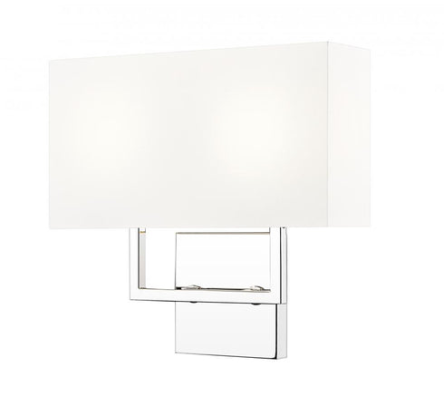 Z-Lite Saxon 2 Light Wall Sconce in Brushed Nickel Finish Model: 815-2S-BN