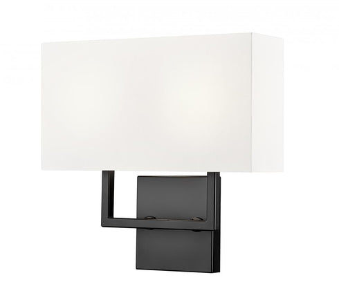 Z-Lite Saxon 2 Light Wall Sconce in Brushed Nickel Finish Model: 815-2S-BN