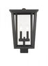 Z-Lite Seoul 2 Light Outdoor Post Mount Fixture in Black Finish Model: 571PHBS-BK