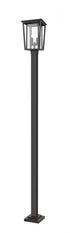 Z-Lite Seoul 2 Light Outdoor Post Mounted Fixture in Black Finish Model: 571PHBS-536P-BK